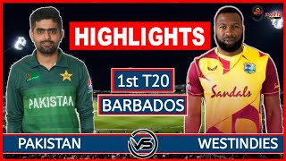 WI vs PAK 1st T20 Full Match Highlights || West Indies vs Pakistan First T20I Highlights 2021 ..