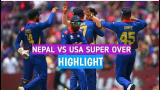 Nepal vs USA super over 😱🏏highlights !! T20 cricket super over !! Dreams r official.