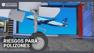 En realidad aumentada: riesgos que corren quienes se esconden en el tren de aterrizaje de un avión