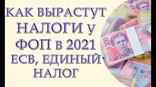 Какие налоги будут платить ФОПы в 2021 году. Единый налог, ЕСВ