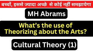 MH Abrams What’s the use of Theorizing about the Arts? Critical Theory MA English Semester 3