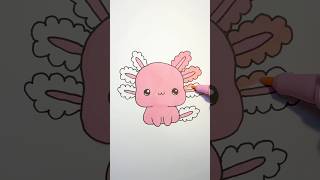 How to Draw a Cute Axolotl 🦎💖 | Step-by-Step Drawing for Kids