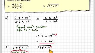 Estimation using standard form