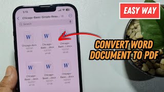 How To Convert Word Document To PDF iPhone 2026
