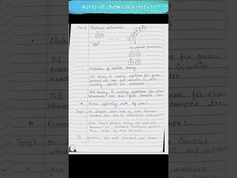 second video! Chemical kinetics notes #notes #chemistry @studyroutine