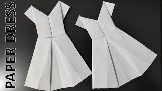 HOW TO MAKE ORIGAMI DRESS - EASY TUTORIAL FOR BEGINNERS - PAPER DRESS - PAPER CLOTHES - DIY ORIGAMI