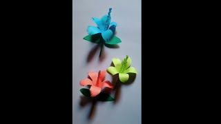 Beautiful How to make paper flowers কাগজের তৈরি জবা ফুল যেভাবে বানাবেন#shorts#viralshort#