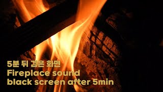 (광고없는)5분후 검은화면 장작불 ASMR 공부 집중 안될때 필수, 잠이 안올때 심신안정, 자연의 소리. fireplacesounds