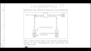 Levyasennus 11 (6-kytkin käytäväkytkentä toinen kytkentätapa)