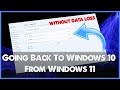 Going Back To Windows 10 From Windows 11