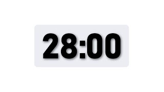 28 Minute Timer - Minimal Countdown Timer [Light Theme]