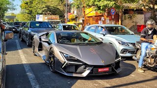 India's Latest Lamborghini Revuelto Delivered In Ahmedabad, Gujarat | Reactions | Grigio Titans |...