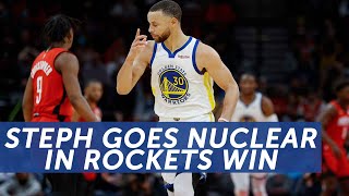 Steph Curry heats up late to ignite Warriors' win over Kevin Porter Jr., Rockets | NBC Sports BA