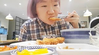 지하상가쇼핑하고 집순이가 된 일상 먹방 VLOG (둥지냉면,돈까스,우동,커피빈,짜파게티,경주빵,도랴야끼)