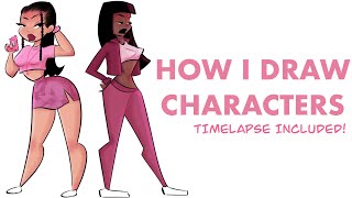 The Simple Way I Draw Characters (a look into my art style + timelapse)