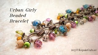 Urban Girly Bead Dangle Bracelet