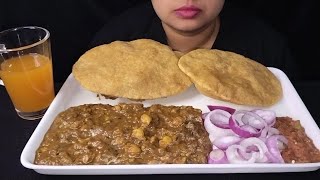 ASMR: EATING CHOLE BHATURE (STREET FOOD)   VEGETARIAN FOOD MUKBANG