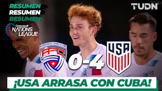 Resumen y Goles | Cuba 0 - 4 USA | CONCACAF Nations League | Jornada 6 | TUDN