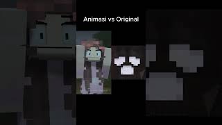 Animasi vs Original kaget sama hantu [ft.@TeguhSugianto ] Minecraft Animasi