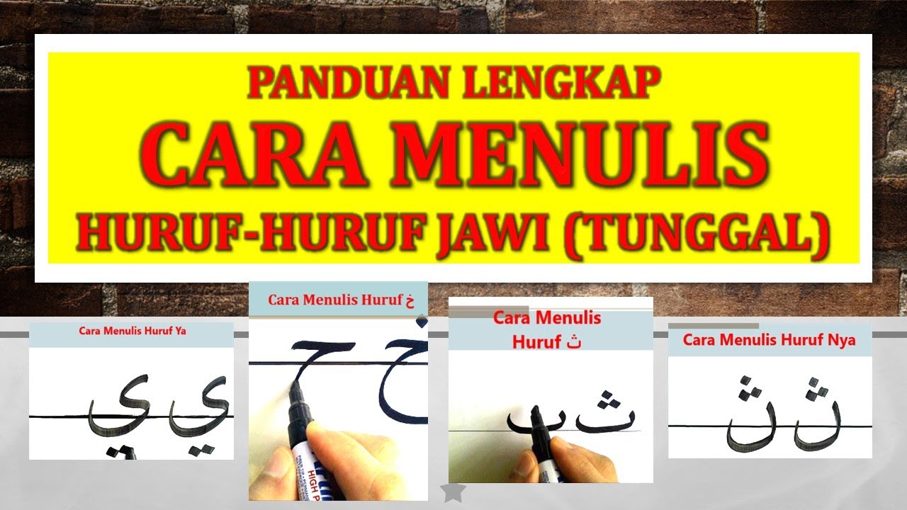 Panduan Cara Menulis Huruf Jawi Huruf Alif Hingga Huruf Nya Lengkap ...