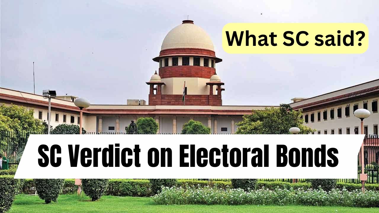 SC Verdict On Electoral Bond Scheme I SC Struck Down Electoral Bonds I ...