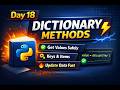 Day 18: Python Dictionary Methods ⚡ Write Smarter Code!