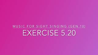 Exercise 5.20 - Music for Sight Singing