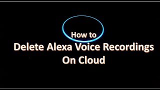 How to Delete Voice Recordings of Alexa/Echo
