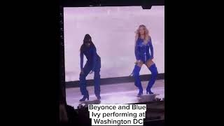 Beyonce and Blue Ivy performing at Washington DC Renaissance tour #short #youtubeshorts #subscribe