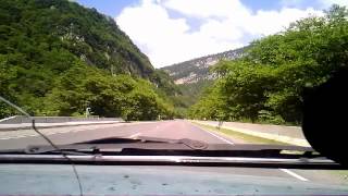 Ossetia.Road in the mountains.Honga.