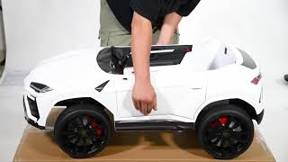 Kids 12V Licensed Lamborghini Urus Ride on Truck assemble video