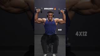 Shoulder Workout 🔥 5 Exercises For BIGGER Shoulders (meals in bio)