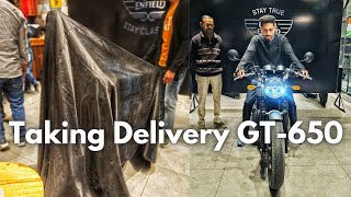 Taking Delivery🎉 Royal Enfield Continental GT-650🏍️ 2025 ki first bike GT-650 FINALLY DELIVERY leli🤗