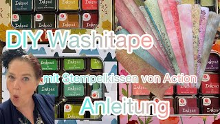 DIY ❤️ Washitape selbermachen 🤩 mit Stempelkissen von Action 🤩 anschauen ❤️Anleitung ❤️