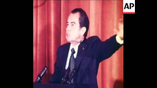 SYND 17 4 73 PRESIDENT NIXON ATTACKS CONGRESSMEN OVER DEFENCE BUDGET OBJECTIONS