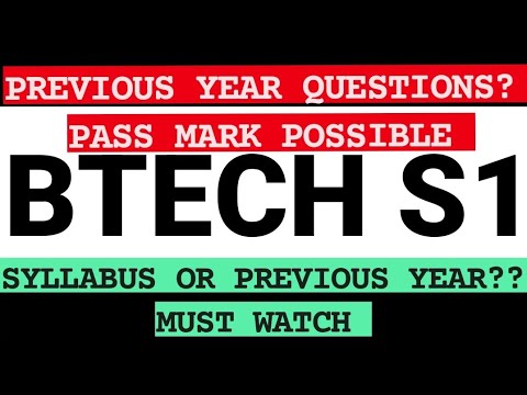 KTU BTECH S1 STUDY PLAN - YouTube