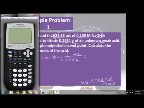 Determining Molar Mass of Acid through Titration Determining Molar Mass of Acid through Titration