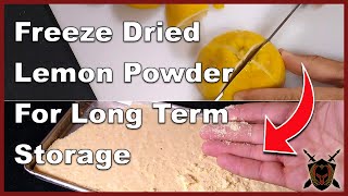 How To Freeze Dry Lemon Powder For Long (or short) Term Storage