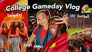 COLLEGE GAMEDAY VLOG! 🏈 (USC football, tailgates, frat parties, grwm + first game!)