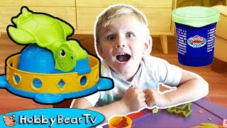 Twist N' Squish Turtle! Children's Play Time Toys and Shapes, Play-Doh Learn Colors HobbyBearTV