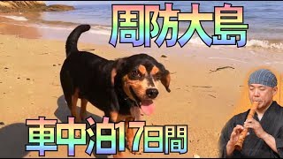 秋だ！侍犬と車中泊１８日間！５日目～周防大島と無念の貝汁！（愛媛～山口）～プロミュージシャンの車中泊