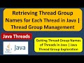 Retrieving Thread Group Names for Each Thread in Java | Thread Group Management | Java Threads