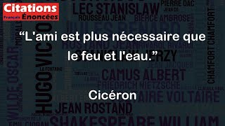 L'ami est plus nécessaire que le feu et l'eau. - Cicéron