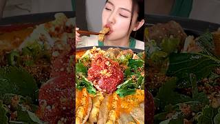 쌀쌀한 날씨엔 따끈~얼큰한 한우곱창 순대전골에 소주한잔~!!(ft.마무리는 치즈볶음밥!!)ㅣ곱창전골 먹방