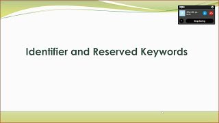 Java Identifier and Reserved Keywords