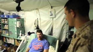 Navy Patient Tracker supporting his injured Marines