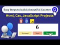 JavaScript Counter | How to create a JavaScript counter with HTML, CSS & JavaScript #coding