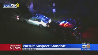 Pursuit Suspect In Standoff With Police In Eagle Rock