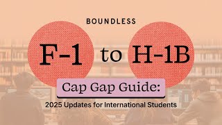 F-1 to H-1B Cap Gap Guide: 2025 Updates for International Students