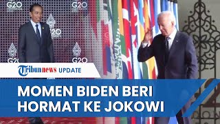 Presiden AS Joe Biden Beri Hormat ke Jokowi hingga Lari Kecil sebelum Ikuti Pembukaan KTT G20 Bali